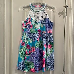 Lilly Pulitzer Floral Kids Dress - Blue, Pink, Green